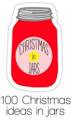 a red jar with the words christmas in jars on it and an image of a yellow star