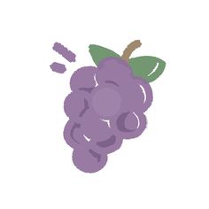 a bunch of grapes on a white background