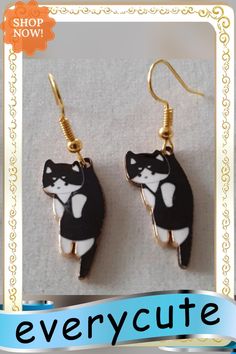 Dangling Cats Earring Cat Design Earrings With Cat Ears For Gifts, Cat Design Earrings With Cat Ears Shape For Gift, Cat Design Earrings With Cat Ears, Cat Design Drop Earrings For Gift, Drop Earrings With Cat Design For Gifts, Cute Cat Ears Earrings With Cat Print, Breeds Of Cats, Different Breeds Of Cats, Adjustable Cute Cat Design Earrings