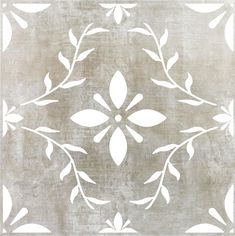 COTTAGE Garden Tile Stencil - Floor Stencil - Floor Painting - Wall Stencil | Superior Stencils Stenciled Stairs Outdoor, Fireplace Floor Tile, Painted Backsplash Ideas, Stencil Backsplash, Backsplash Stencil, Painted Tile Floor, Stenciled Tile, Tiles Stairs