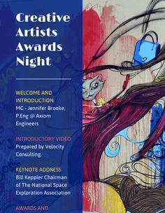 the cover of creative arts awards night