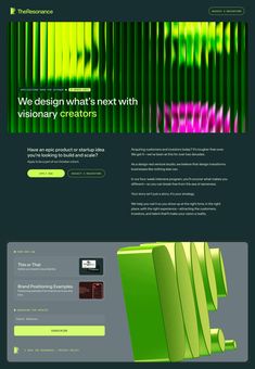 the web page is designed to look like it has been created with green and purple colors