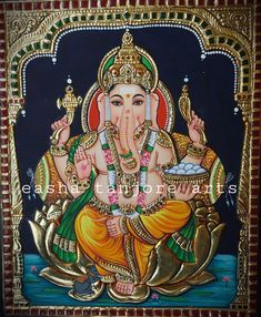 the painting on the wall depicts an elephant god