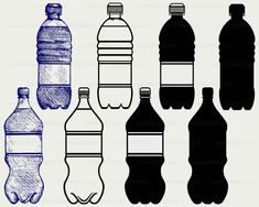 six different types of water bottles