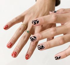 Fem Fatale Nails, Minimalist Black Nails, Edgy Short Nails, Techno Nails, Toe Nail Art For Summer, Greek Nails, Nail Art For Summer, Foot Nail Art, Edgy Nail Art