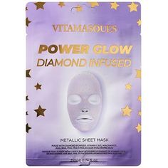 A vegan-friendly sheet mask infused with exfoliating AHA, BHA, PHA and diamond powder, vitamin C to boost collagen production and promote a glowing complexion, repairing vitamin E, Niacinamide to support the skin barrier and an intensely hydrating Multi-molecular Hyaluronic Acid complex. What it is: A metallic pattern, skin-gel technology sheet mask, made with diamond powder, vitamin C & E, niacinamide, AHA, BHA, PHA, and multi-molecular hyaluronic acid. WHY IT'S SPECIAL: Formulated with Alpha Metallic Pattern, Skin Gel, Boost Collagen, Face Sheet Mask, Aha Bha, Boost Collagen Production, Sodium Lauryl Sulfate, Alpha Hydroxy Acid, Layers Of Skin