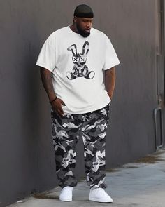 Biggmans is dedicated to high quality plus-size menswear for big and tall men,including two-piece suits, shirts, T-shirts, pants, shorts, sweatshirts, coats, knitted jackets, etc. Sporty Streetwear Sets With Graphic Print, Summer Streetwear Sets With Letter Print, White Sets For Spring Streetwear, Streetwear Crew Neck Sets For Summer, Casual Cotton Sets With Graphic Print, Summer Streetwear Sets With Crew Neck, Casual Graphic Print Sets With Relaxed Fit, Casual Streetwear Sets With Short Sleeves, Casual Short Sleeve Streetwear Sets