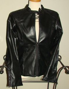 NEW WITH TAGS RAMPAGE MOTO SEQUIN SHOULDER FAUX LEATHER JACKET GUNMETAL HARDWARE SIZE SMALL MEASURES / LAYING FLAT: CHEST: 18.25" SLEEVES: 22" SHOULDER TO SHOULDER: 15.5" LENGTH DOWN CENTER BACK FROM COLLAR SEAM: 20.5" PLEASE EMAIL ME WITH ANY QUESTIONS PLEASE READ ITEM DESCRIPTION CAREFULLY - SHIPPING PRICE IS AS STATED, AND DOES INCLUDE SHIPPING CONFIRMATION - NO RETURNS. Gunmetal Hardware, Faux Leather Jacket, Flat Chest, Faux Leather Jackets, Black Faux Leather, Vest Jacket, Sequin, Shoe Accessories, Faux Leather