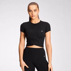 Designed for a flattering fit, you'll breeze through training in the Power Short Sleeve Crop Top.  Complete with sweat-wicking technology, it’s a match for any workout, as the garment fibres are treated with a hydrophilic finish to wick away moisture while keeping the body cool and dry.  Fabric: 93% nylon 7% elastane Sports T Shirts, Short Sleeve Crop Top, Womens Sports, Gym Tops, Cropped Tops, Training Shorts, Cycling Shorts, Short Sleeve Cropped Top, Sports Top