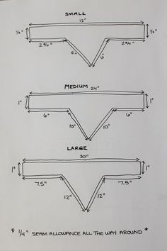 the diagram shows how to measure an object with different heights and widths for each piece