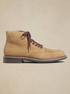 Lace-Up Suede Boot | Banana Republic Factory Rugged Lace-up Boots With Lug Sole For Outdoor, Rugged Outdoor Lace-up Boots With Lug Sole, Casual Lace-up Moto Boots For Adventure, High-top Lace-up Boots With Reinforced Toe For Adventure, High-top Work Boots For Fall Adventure, Casual Ankle Work Boots For Adventure, Fall Adventure High-top Work Boots, Rugged Suede Lace-up Boots With Reinforced Toe, Rugged Lace-up Boots With Lug Sole