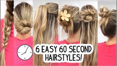 EASY 60 SECOND, ON-THE-GO, RUNNING LATE, QUICK HAIRSTYLES! Short, Medium, and Long Hair Tutorial 60 Second Hairstyles, Quick Hairstyles Short, Soccer Mom Haircut, Mom Hairstyles Short, Car Scratches, Mom Hair, Aging Hair, Long Hair Tutorial