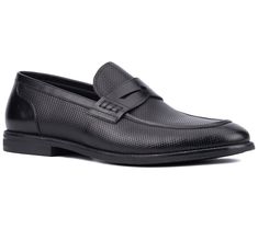 Step into sophistication with these dress loafers, where timeless flair meets modern comfort. These loafers boast a textured leather upper that adds a touch of elegance to any outfit, while the rubber sole ensures durability and lightweight ease. Perfect for both office and evening wear, the Adamson is your go-to for effortless style. From Vintage Foundry Co. Business Loafers With Leather Sole, Modern Business Loafers With Textured Sole, Office Moc Toe Dress Shoes With Textured Sole, Masculine Dress Shoes With Textured Sole For Business Casual, Office Dress Shoes With Textured Moc Toe Sole, Masculine Business Casual Dress Shoes With Textured Sole, Modern Semi-formal Dress Shoes With Textured Sole, Formal Slip-on Business Dress Shoes, Masculine Business Loafers With Textured Sole