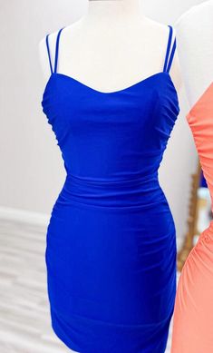 Ruched Mini Dress For Prom, Fitted Midi Dress For Homecoming And Prom Season, Fitted Mini Length Dresses For Homecoming, Blue Mini Length Bodycon Dress For Prom, Ruched Mini Dress For Prom Season, Sleeveless Ruched Mini Dress For Homecoming, Blue Mini Bodycon Dress For Prom Season, Fitted Spaghetti Strap Mini Dress For Homecoming, Knee-length Mini Dress For Date Night And Prom Season