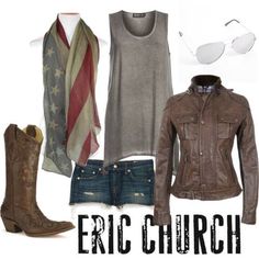 Eric church country outfit Take away those ugly fake boots and we'll be good ~~country fashion~~ Church Concert Outfit, Eric Church Concert Outfit, Barn Outfits, Fake Country, Camo Life, Country Summer Outfits, Country Clothes, Country Outfit, Cute Country Outfits