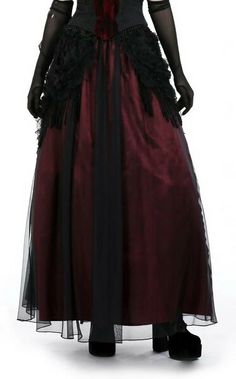 Crimson Noir Gothic Skirt Black Gothic Skirt For Evening, Black Halloween Evening Skirt, Gothic Glamour, Gothic Skirt, Black Overlay, Fancy Fits, The Gothic, Long Skirts For Women, Vest Fashion