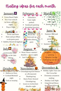 Hosting Ideas, Dinner Party Themes, Cute Date Ideas, Friend Activities, Fall And Halloween, Planner Pdf, Fun Family Activities, Family Night, Self Care Activities