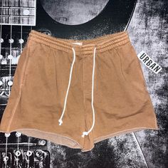 Nwt Bdg Bonfire Cutoff Shorts Color: Blush (Brown) Size: Medium Washed-Soft And Faded Sweatshorts From The Essential Bdg Label. Features A 6" Inseam With Cutoff Hems. Fitted With Pockets And An Adjustable Tie At The Waist. Urban Outfitters Exclusive. Features: - Sweatshorts From Bdg - Cutoff Hems - Adjustable Tie Waist - Uo Exclusive Content + Care: - 80% Cotton, 20% Polyester - Machine Wash Size + Fit: - Model Is 6’0" And Wearing Size Medium - Measurements Taken From Size Medium - Rise: 12" - I Casual Bottoms With Built-in Shorts For Weekend, Sporty High Waist Cotton Shorts, Brown Relaxed Fit Cotton Shorts, High Rise Cotton Shorts For Streetwear, Casual Brown Cotton Shorts, Brown Shorts For Streetwear In Spring, Brown Shorts For Spring Streetwear, Trendy Brown Shorts With Short Legs, Sporty Brown Shorts For Beach