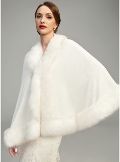 JJ's House Shawl Cape Faux Fur Wedding Winter Bridal White Wraps. #JJ's House #Shawl #Cape #FauxFur #Wedding #Winter #Bridal #White #Wraps Wedding Coats For Brides, Bridal Cape Winter, Faux Fur Wedding, Faux Fur Fashion, Wedding Coat, Wedding Moodboard, Bridal Wrap, Bridal Cape, Winter Wonderland Wedding