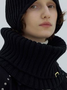 Editor's NotesThe must-have hat by UNDERCONTROL STUDIO is designed to match with any look- Soft lamb's wool neck warmer- Warm and soft touch- Point daily itemMeasuremets(in.)- 12.2 * 10.24 in.Composition & Care- 50% WOOL, 50% NYLON- Do not wash- Do not dry clean- Do not bleach- Do not tumble dry- Do not use steam iron- When got wet, dry in the shade with windDesigner- Made in Korea- by UNDERCONTROL STUDIO Black Wool Hats For Cold Weather, Black Wool Beanie For Winter, Black Brimmed Beanie For Winter, Black Wool Beanie For Fall, Neck Warmer, Steam, Scarf Accessory, Turtle Neck, Women Accessories