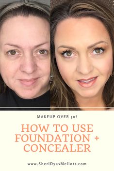 Foundation and concealer can be so difficult on mature skin, because doing the same thing for many years doesn't continue to work! Learn easy tips with Foundation 101! #foundation #makeuptutorial #matureskin #maturemakeup #makeupover50 #beautyover50 #maturebeauty #agingskin #sheridyasmellott How To Use Foundation, Dark Spot Remover For Face, Better Makeup, Makeup Coverage, Dark Spots On Face