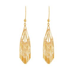 These earrings feature 10K yellow gold beading in a stunning multirow dangle design. They add a touch of unique style to any outfit. | Beaded Dangle Earrings | 10K Yellow Gold | Size 15.00mm | Helzberg Diamonds Yellow Gold Jewelry With Dangling Beads For Formal Events, Elegant Yellow Gold Jewelry With Dangling Beads, Formal Yellow Gold Jewelry With Dangling Beads, Elegant Gold Beaded Earrings, Gold Beaded Earrings With Dangling Beads For Evening, Gold Dangle Beaded Earrings For Evening, Gold Beaded Drop Earrings For Formal Occasions, Elegant Gold Beaded Drop Earrings, Elegant Gold Beaded Dangle Earrings