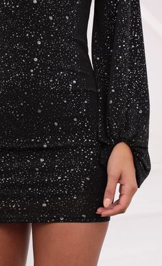 Dress in Black Sparkle | LUCY IN THE SKY Sequin Dress Black, Upf Clothing, Lucy In The Sky, Casual Day Dresses, Semi Formal Dresses, Black Sparkle, Straight Dress, Fabulous Dresses, Date Night Dresses