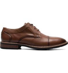 Fine stitching details this cap toe derby that captures classic elegance and style..Cap toe.Lace-up style.Welt stitching.Leather upper, rubber sole.Imported.Item #6332750 Cap Toe Oxfords With Stitched Sole For Work, Cap Toe Derby With Stitched Sole For Work, Classic Cap Toe Lace-up Shoes For Spring, Cap Toe Derby With Stitched Sole, Workwear Cap Toe Derby With Stitched Sole, Fitted Brown Lace-up Shoes For Derby, Classic Cap Toe Oxfords For Spring, Spring Leather Cap Toe Lace-up Shoes, Classic Cap Toe Dress Shoes For Spring