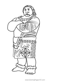 Chief Tui Moana 2 Coloring Page