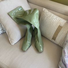 Brand New .. Never Worn Just Tried On.. Public Desire Shoes, Public Desire, Long Legs, Green Gold, Shoes Heels Boots, Green And Gold, Shoes Women Heels, Heeled Boots, Shoes Heels