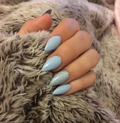 Cinderella stiletto acrylic nails Cinderella Prom Nails, Denim And Diamond Nails, Cinderella Themed Nails, Blue Unicorn Nails, Cinderella Blue Nails, Dusty Blue Nails Acrylic, Cinderella Inspired Nails, Nails Quinceanera