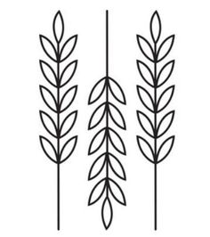 three different types of leaves are shown in this line art drawing technique, which is easy to draw and can be used with any type of cutting machine