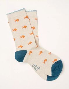 Socks With Designs, Socks Cute Aesthetic, Cute Vintage Socks, Cute Fun Socks, Fun Socks Aesthetic, Fatface Socks, Fish Socks, Aesthetic Socks