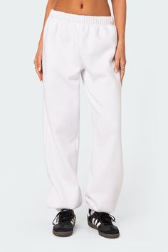 PRODUCT INFO Sweatpants Oversized fit Cotton, Polyester Model wears size S Model height is 5'9 Item care: Wash with similar color Pacsun Sweatpants, Sweatpants Oversized, Oversized Sweatpants, Visionary Fashion, Sweatpants Women, White Sweatpants, Womens Clarks, Womens Sweatpants, S Models