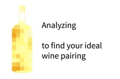 a bottle of wine with the words analyzing to find your ideal wine paring on it