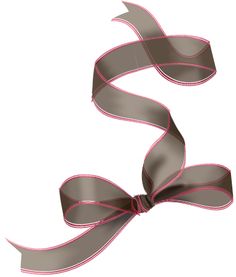 a pink ribbon on a white background