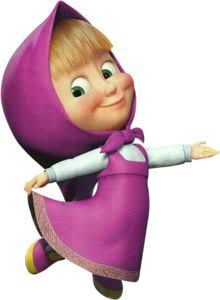 a cartoon character in a purple outfit