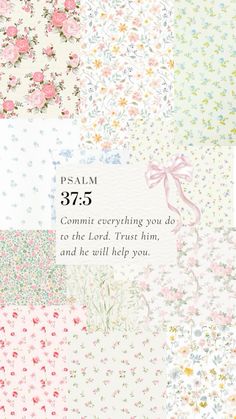 a bunch of different types of paper with the words, 3 / 5 commit everything you do to the lord trust him and he will help you