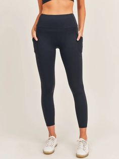 Constructed from nylon-Lycra solid fabric fit for the most rigorous workouts, these leggings feature a no-seam front, a swoop seamline back, and side pockets for your gadgets. 77% nylon, 23% Lycra® Tummy control. Moisture-wicking. Four-way stretch Satin Pants, Moisture Wicking, Pants Set, Gadgets, Leggings, Sweatshirts, Fabric