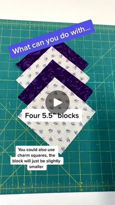 a video demonstrating how to make quilts with the four 5 - d blocks pattern