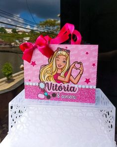 there is a card that has a barbie doll on it