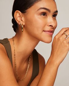 With an elongated sleek silhouette, these hoops are a must-have for the modern woman. Throw them on with a sundress in the summer, or turtleneck and updo in the winter, and look effortlessly chic. 925 Sterling Silver post14KT yellow, rose or white gold platedMeasurements: Width: 25mm (.98”); Height: 30mm (1.12”) Classic Everyday Summer Jewelry, Modern Hoop Earrings For Everyday, Chic Everyday Hoop Earrings For Summer, Minimalist Jewelry For Work, Chic Everyday Summer Hoop Earrings, Modern Summer Hoop Earrings, Minimalist Summer Jewelry, Chunky Jewelry, Toggle Bracelet