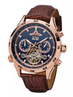 Automatic calendar the Florida Pionier collection Made in Germany. Watches Collection, Calendar Date, Luxury Watch Brands, Watch Lover, Classic Gold, Luxury Yachts, Luxury Watches For Men, Skeleton Watch