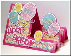 a birthday card with some balloons on it