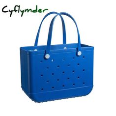 Cyflymder Large Capacity Women Eva Soft Basket Fashion Shoulder Bag For Ladies Beach Vacation Trendy Blue Outdoor Bags, Trendy Blue Shoulder Bag For Outdoor, Casual Blue Packable Beach Bag, Blue Waterproof Travel Bag, Blue Summer Packable Bag, Packable Blue Rectangular Shoulder Bag, Rectangular Blue Shoulder Bag For Outdoor, Blue Packable Bags For Vacation, Functional Blue Packable Bag