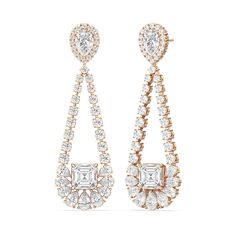 Asscher and Pear Chandelier Earrings – With Clarity Formal Rose Cut Diamond Chandelier Earrings, Formal Chandelier Earrings With Rose Cut Diamonds, Elegant Chandelier Earrings With Rose Cut Diamonds, Glamorous Brilliant Cut Bridal Earrings For Formal Occasions, Glamorous Brilliant Cut Bridal Earrings For Formal, Glamorous Brilliant-cut Bridal Earrings For Formal Occasions, Formal Sparkling Diamond Chandelier Earrings, Dazzling Sparkling Chandelier Earrings For Formal Occasions, Sparkling Dazzling Chandelier Earrings For Formal Occasions