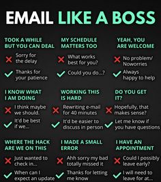 an email like a boss poster with the words'email like a boss'in different languages