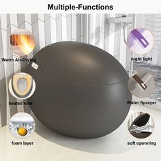 a large ball shaped object with multiple functions