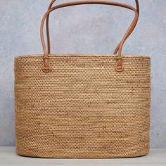 Brown Bali Rattan Shoulder Bag H : 25 Cm L : 33 Cm Straw Bag, Shoulder Bags, Bali, Straw, Bag Lady, Shoulder Bag, Women Shopping, Color