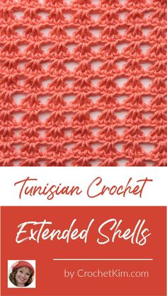 an orange crochet pattern with text that reads,'how to knit the persian crochet extended shells '